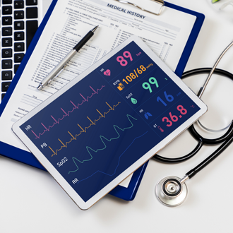 Vitals on a tablet